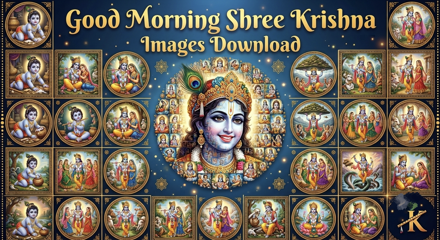 Jai Shri Krishna Good Morning Images: Start Your Day with Divine Blessings