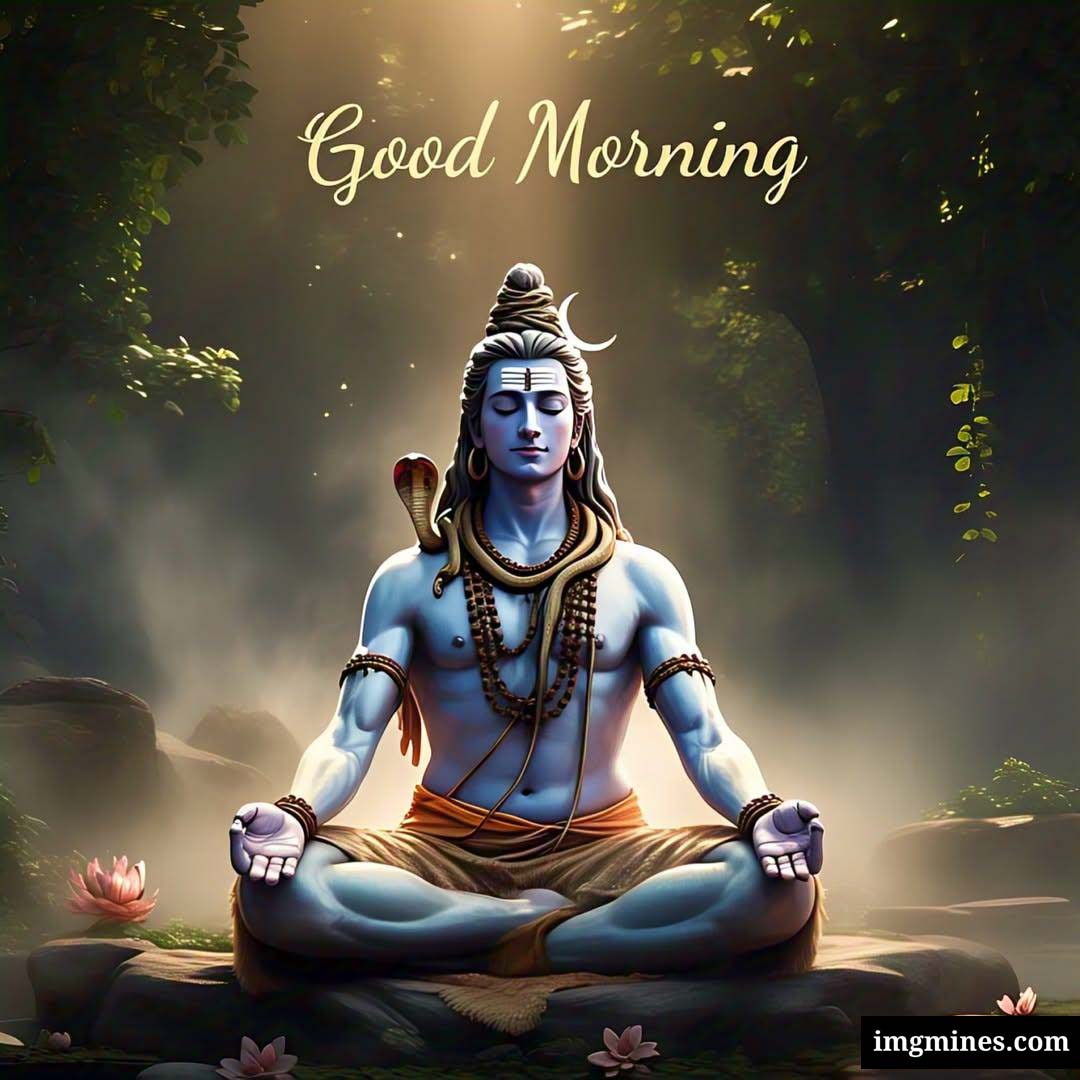 Lord Shiva Bholenath in deep meditation good morning god image