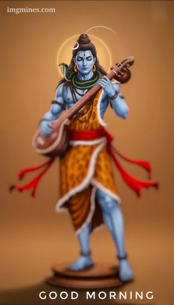 lord shiv playing vina
