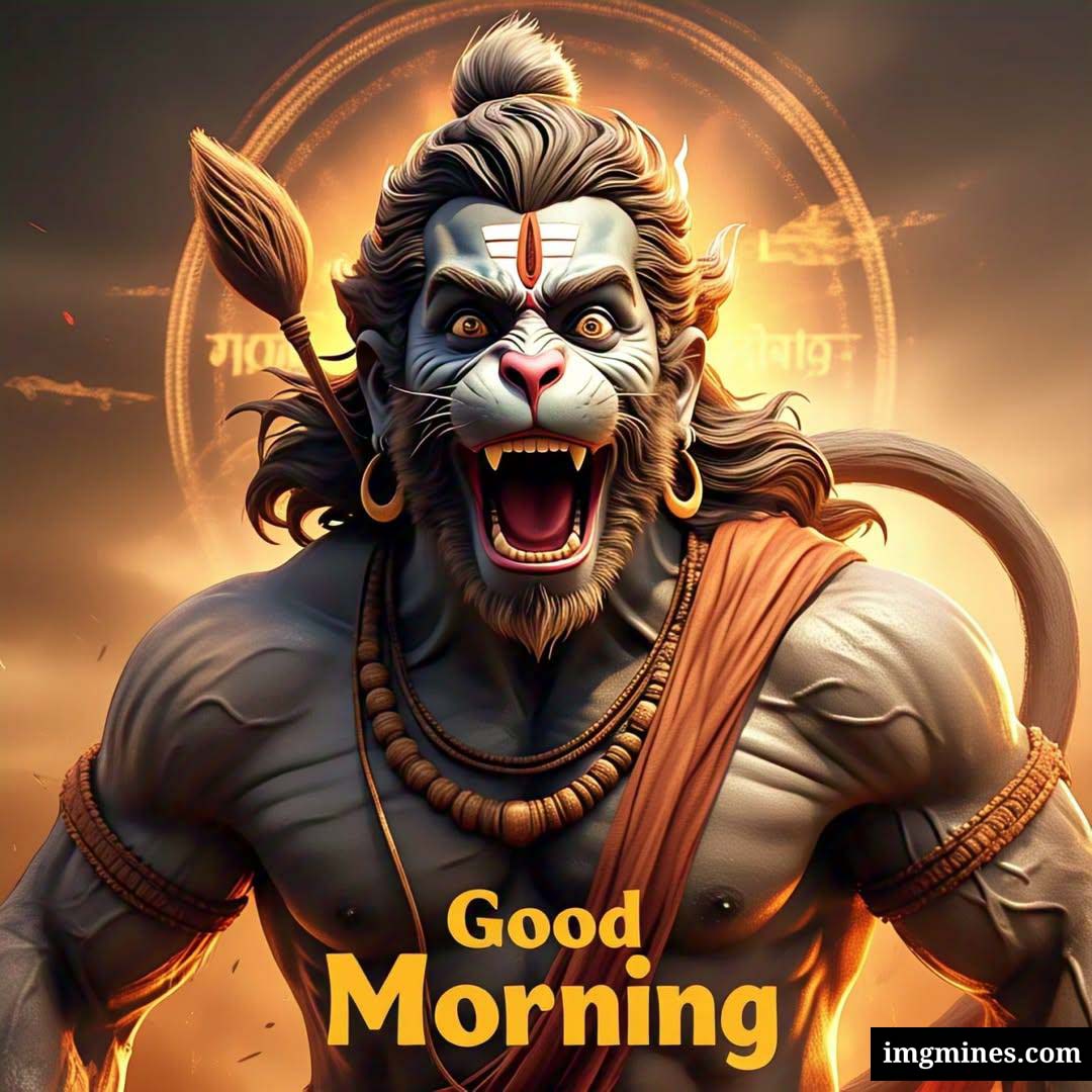 Good Morning Angry Lord Hanuman Ji Rudra Avatar HD wallpaper