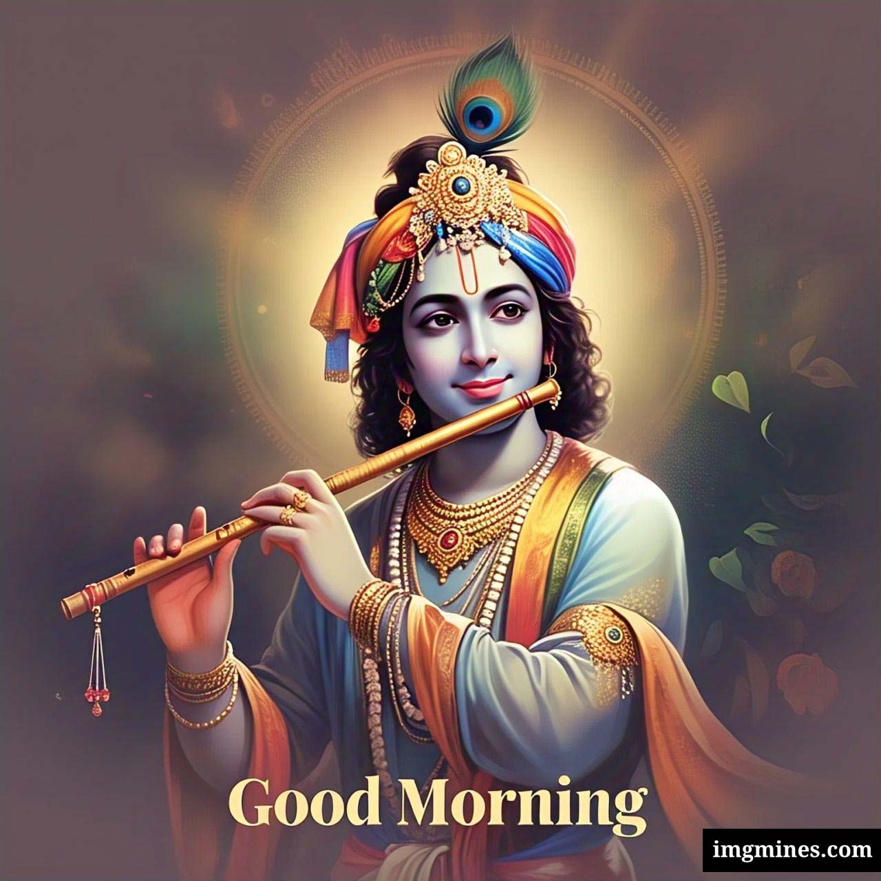 Good Morning Lord Krishna divine HD wallpaper