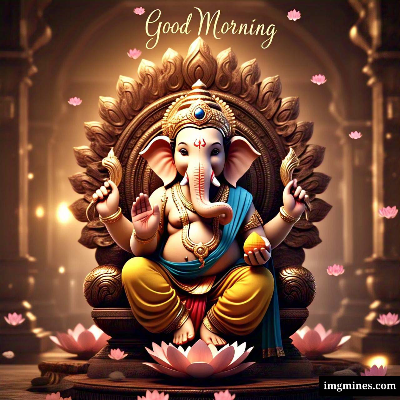 Good Morning cute Little Ganesh Ji HD wallpaper
