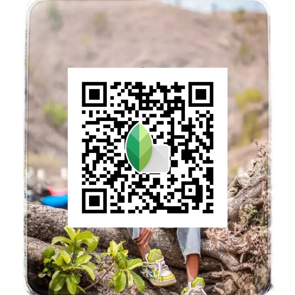 snapseed border white scrach frame qr code