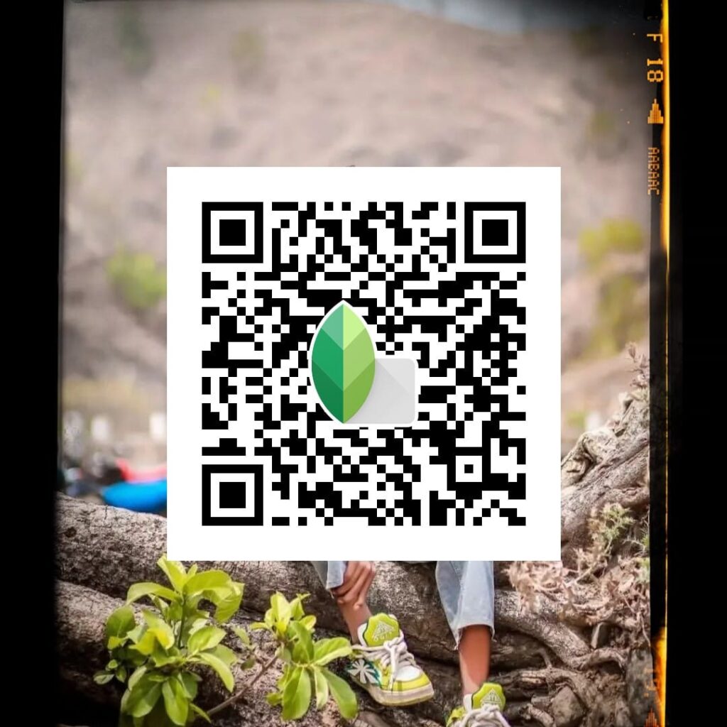 snapseed live camera effect black border frame qr code