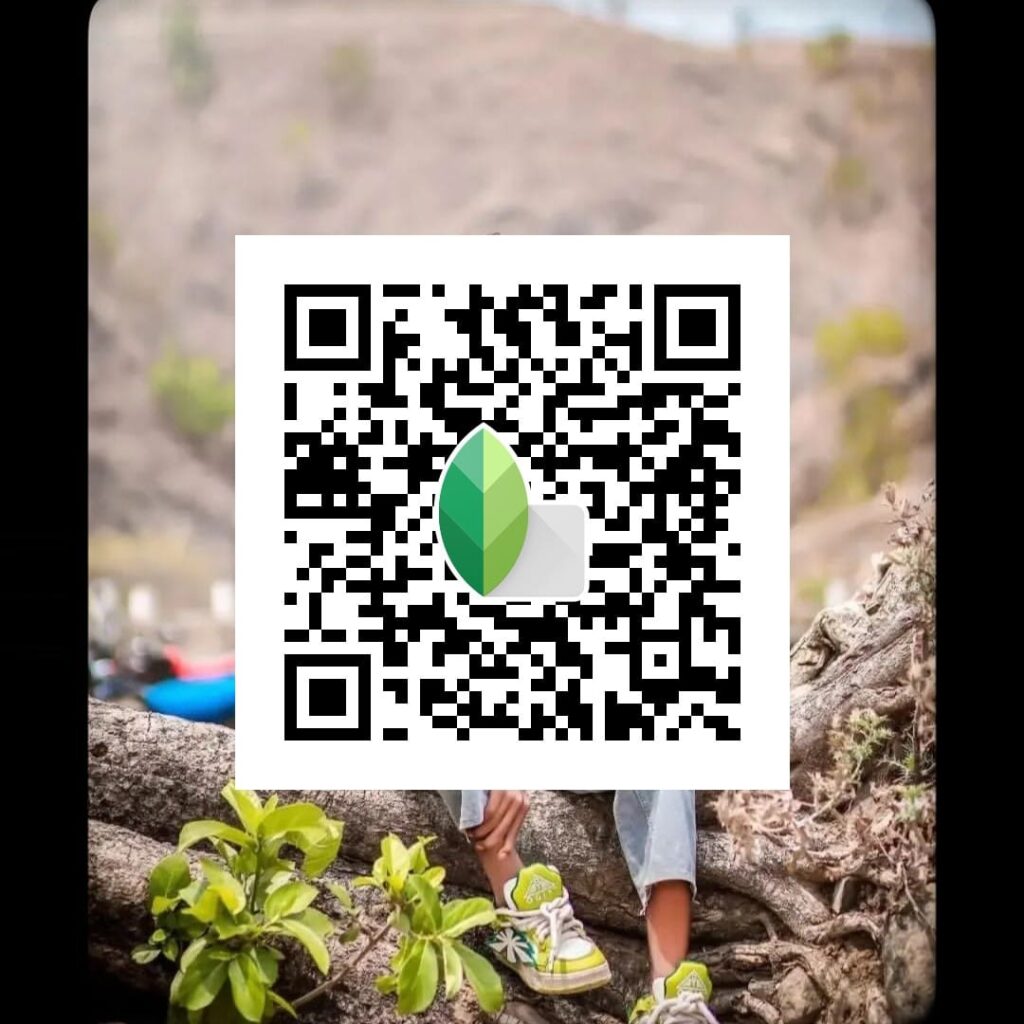 snapseed 3d black border frame qr code