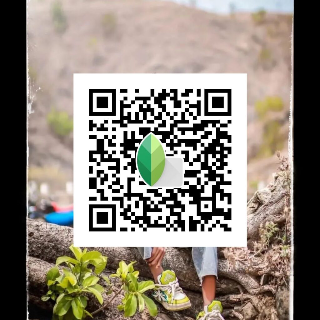 snapseed scrach black border frame qr code