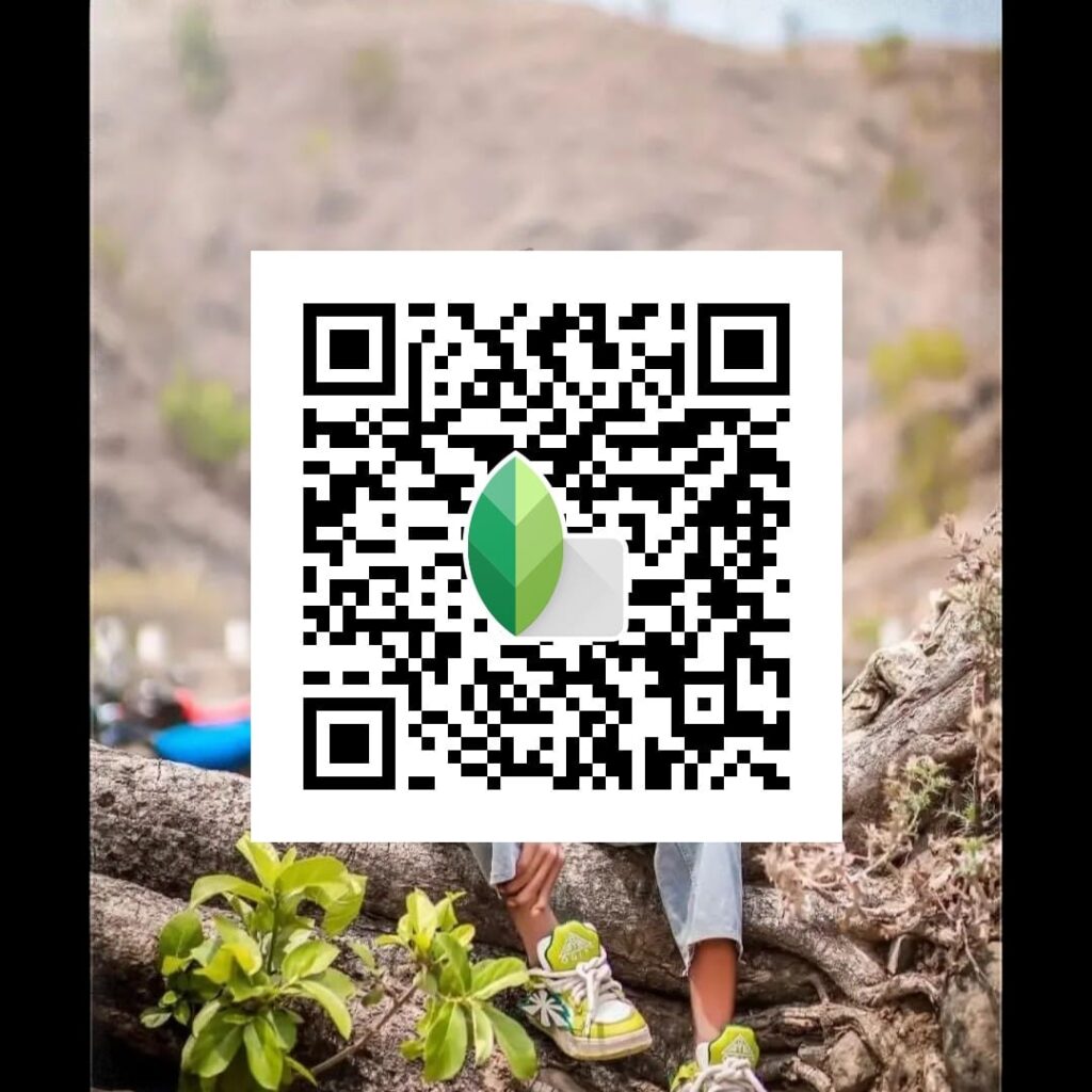 snapseed simple black border frame qr code