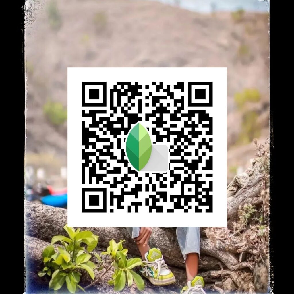 snapseed scrach pluse old black border frame qr code