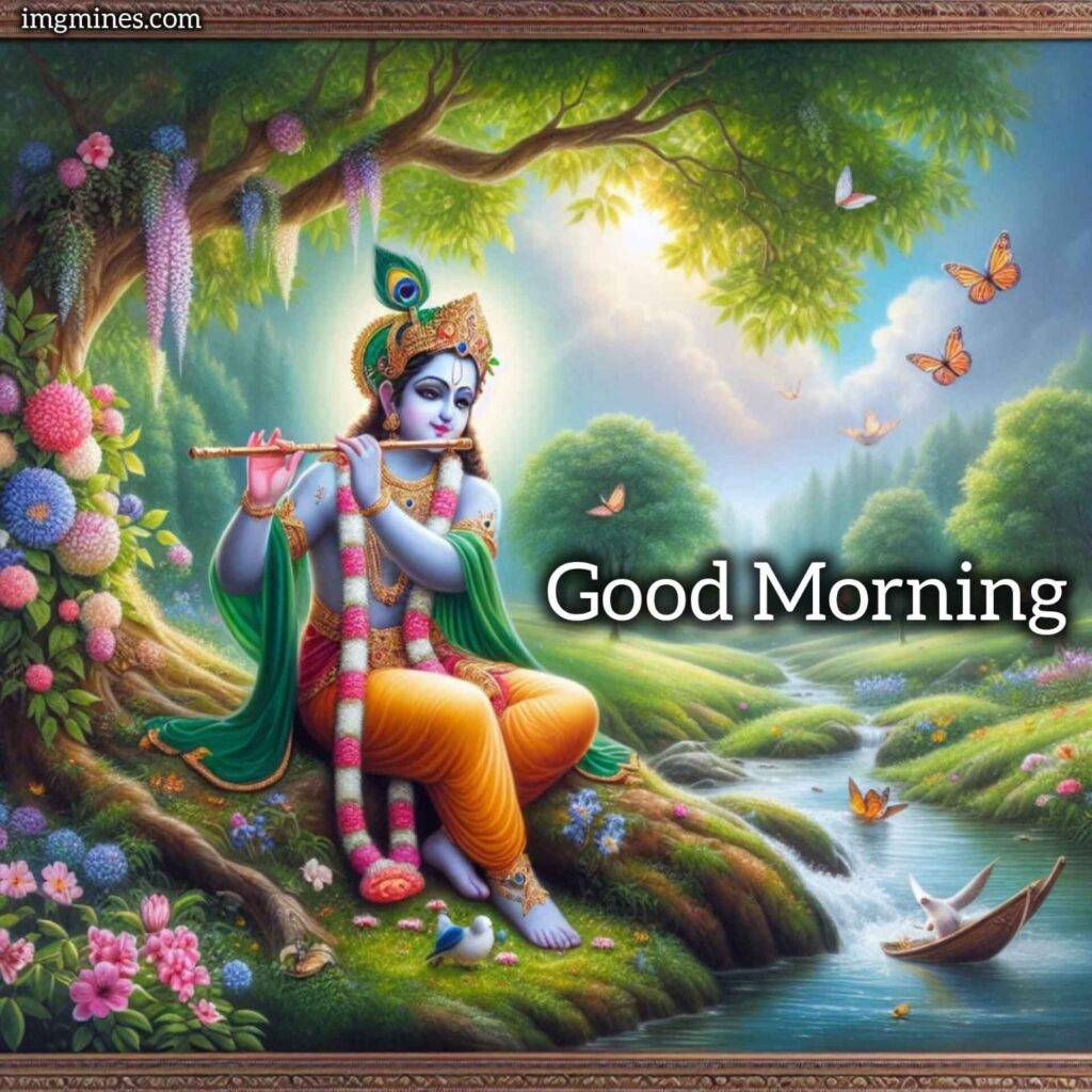 good morning god krishna images 3