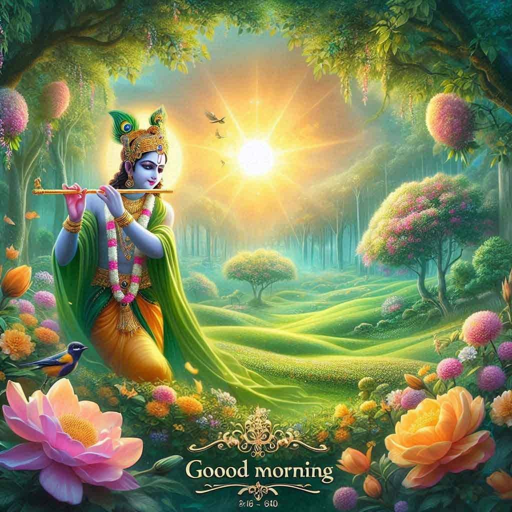 good morning god krishna images 5