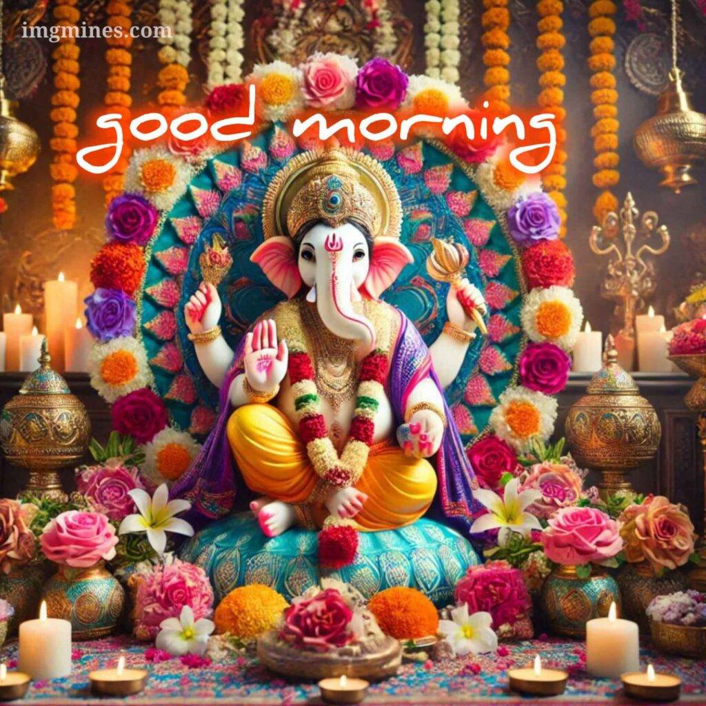 cute ganesh god good morning image