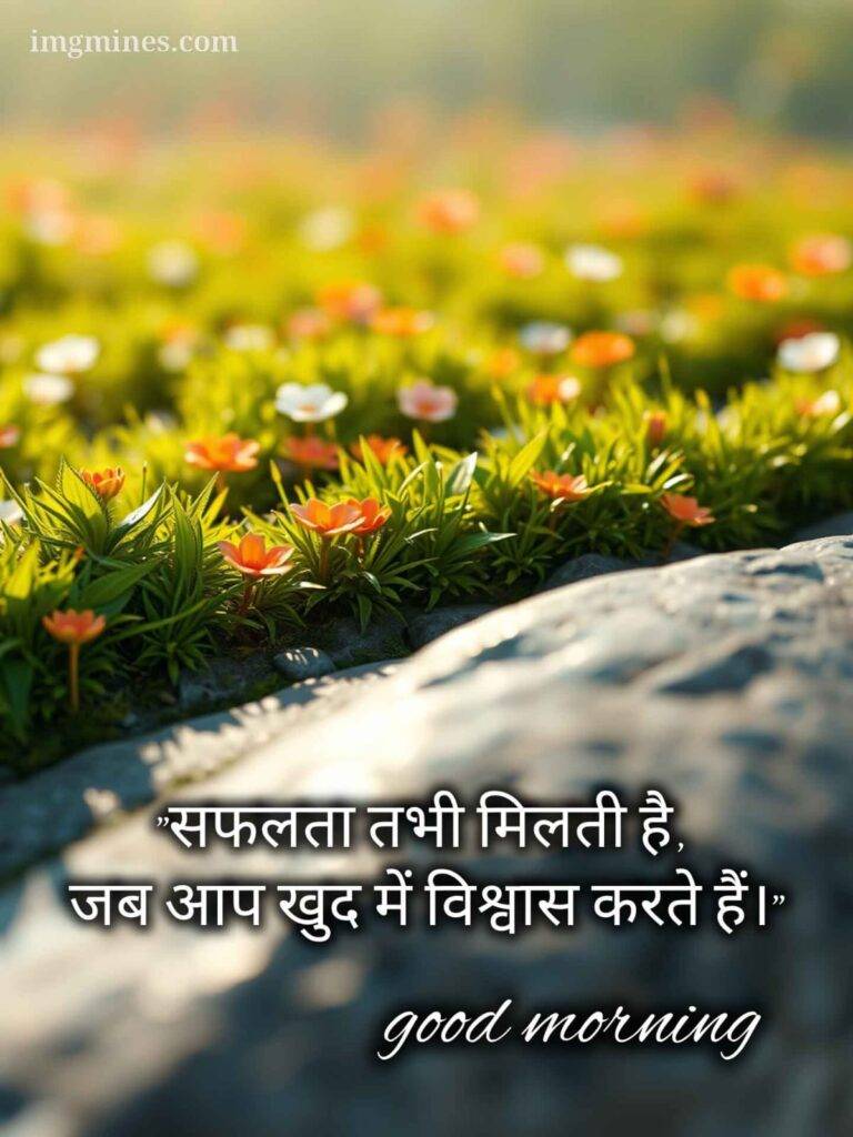 good morning images with positive words in hindi 3