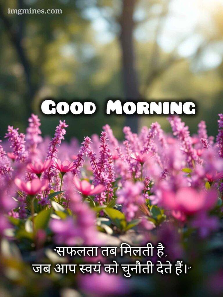 good morning images with positive words in hindi