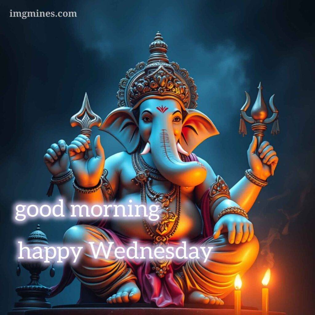 dark blue background ganesh god good morning images