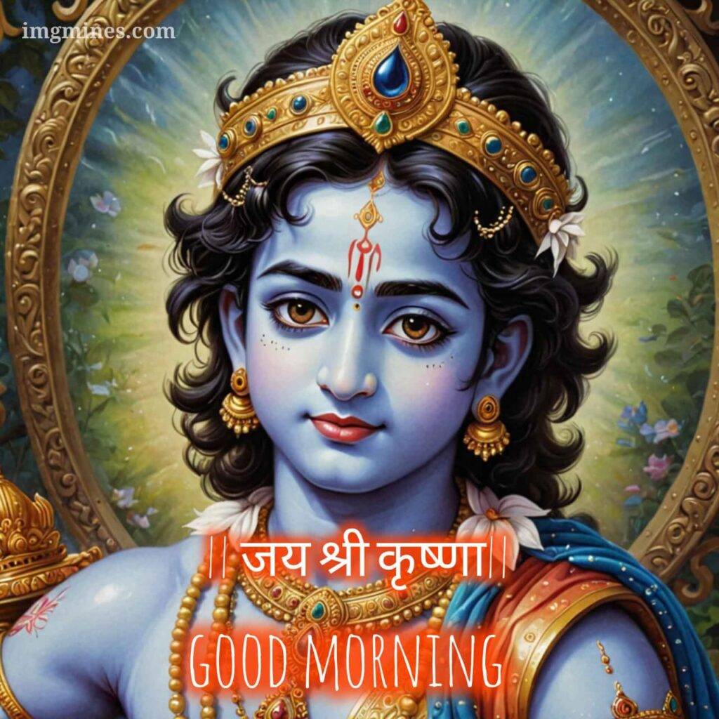 jai shree krishna image good morning nine