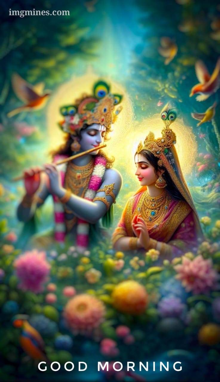 radha krishna good morning images 2