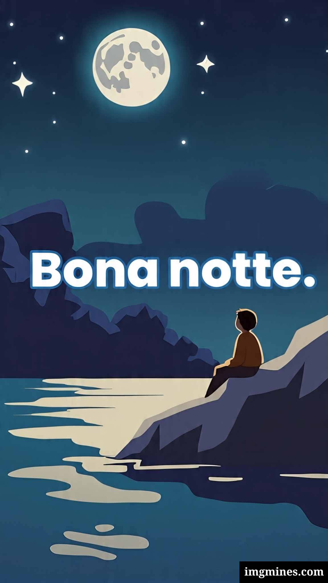 ragazzo solitario seduto su una roccia e guarda il cielo